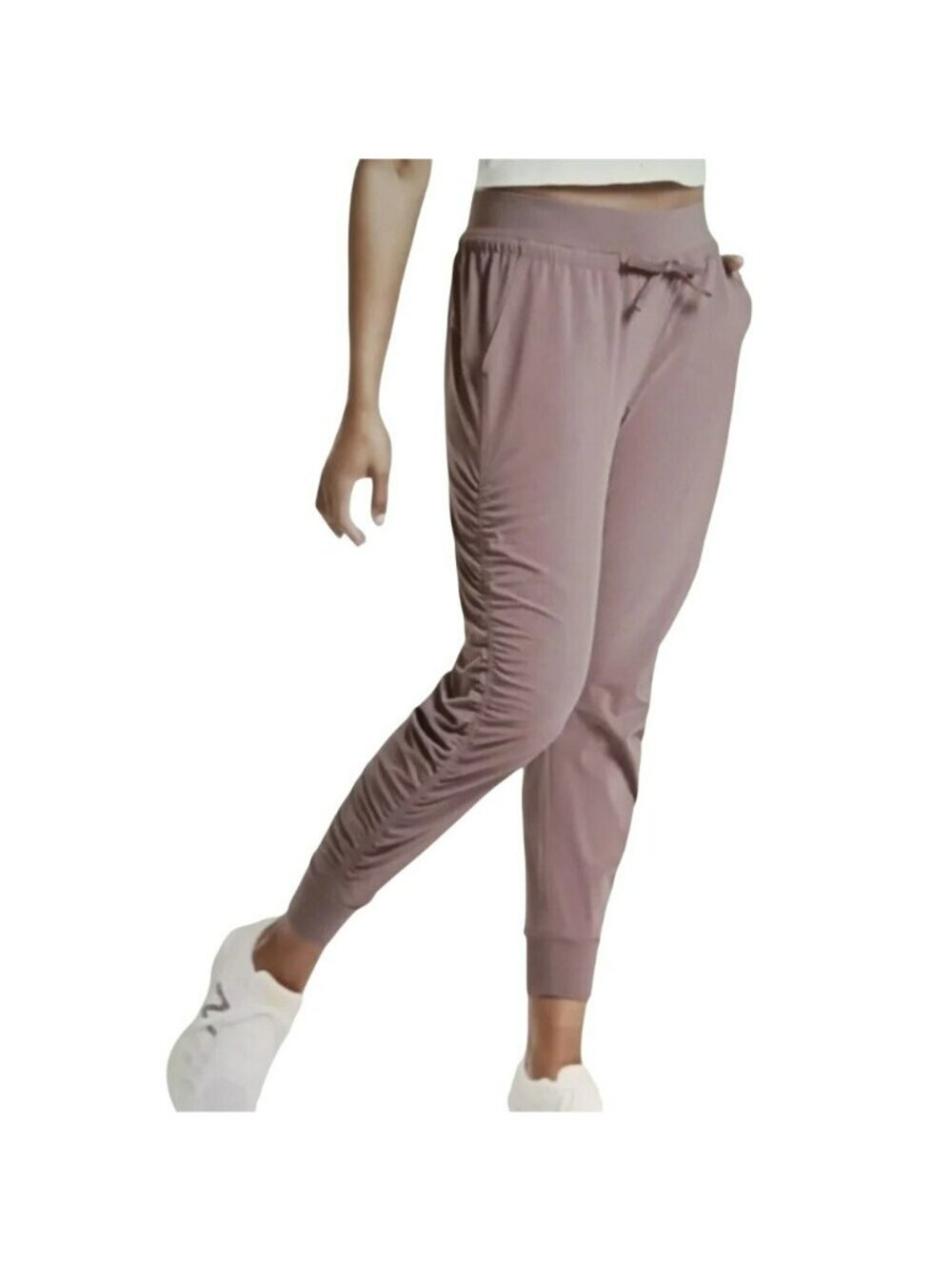 Athleta Ruched Jogger Pants Recycled Polyester Blend Womens 6 Tall Mauve